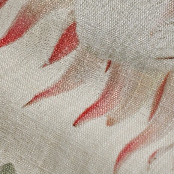 Brand New Linen Floral Ruched Mini Dress XS - Picture 4 of 7